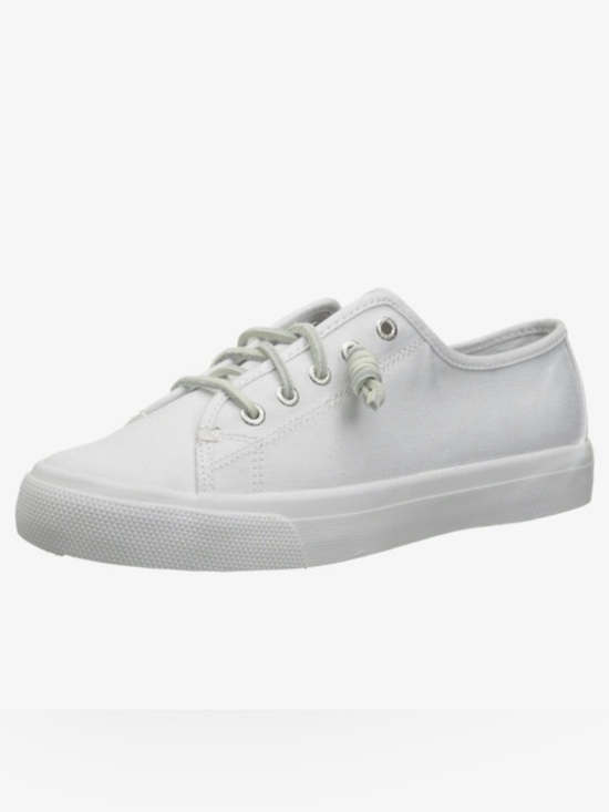 Sperry Shoes - Sperry Women's Seacoast Core White Fisherman Classic Canvas Sneakers Size 10